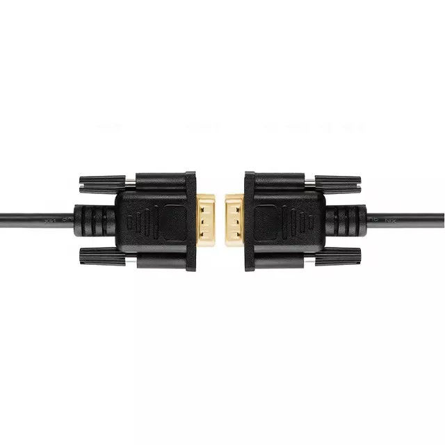 RS232 DB9 9 Pin Seri Kablo Erkek - Erkek Video Veri İletimi Altın Plaka
