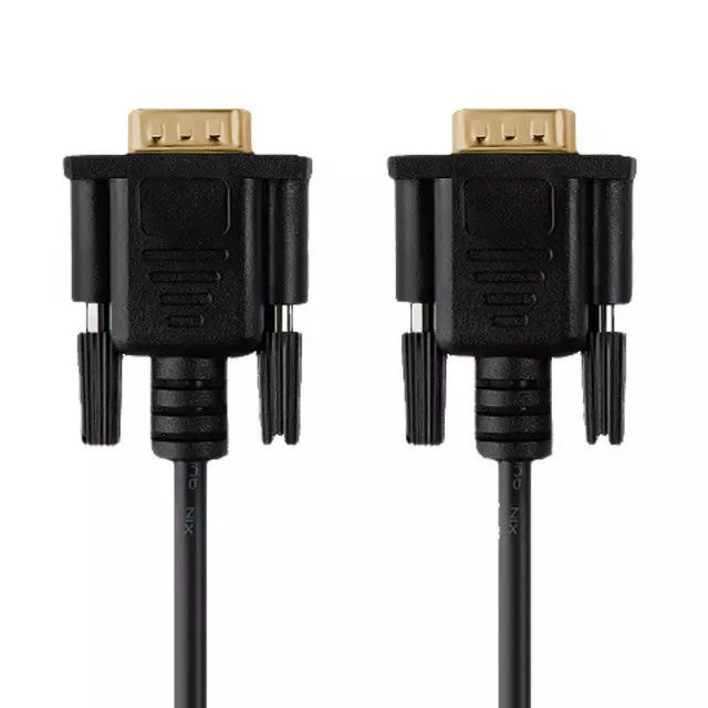 RS232 DB9 9 Pin Seri Kablo Erkek - Erkek Video Veri İletimi Altın Plaka