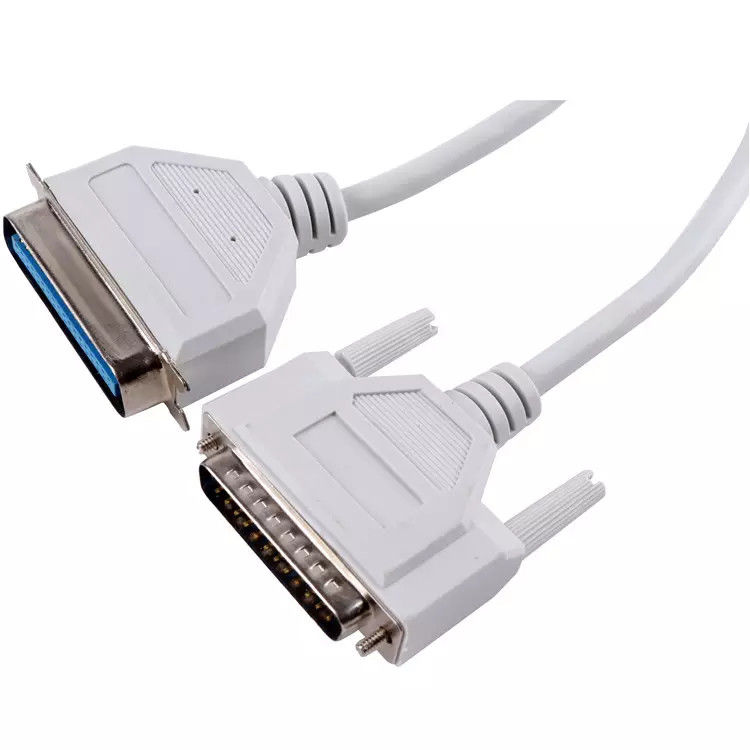 PVC Saf Bakır VGA Erkek - Dişi Yazıcı Kablosu 36P Erkek - Db 25P
