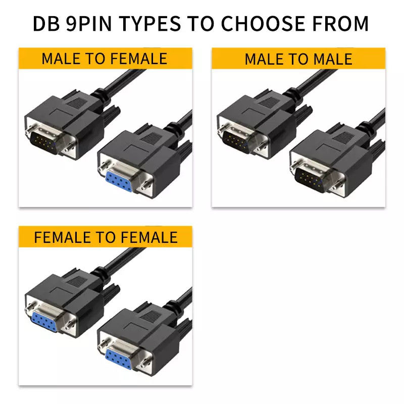 9 Çekirdek 15 Çekirdek 25 Çekirdek 9 Pin Boş Modem Kablosu RS232 Yazıcı Kablosu