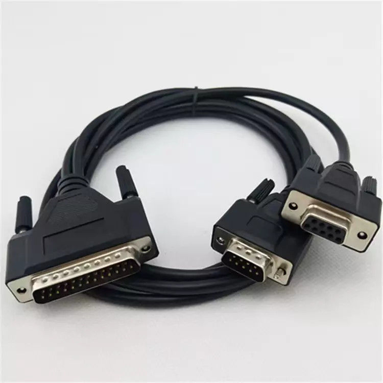DB9M - DB25M Bilgisayar Yazıcı Kablosu DB25 Erkek - DB9 Dişi Uzatma Kablosu OEM ODM