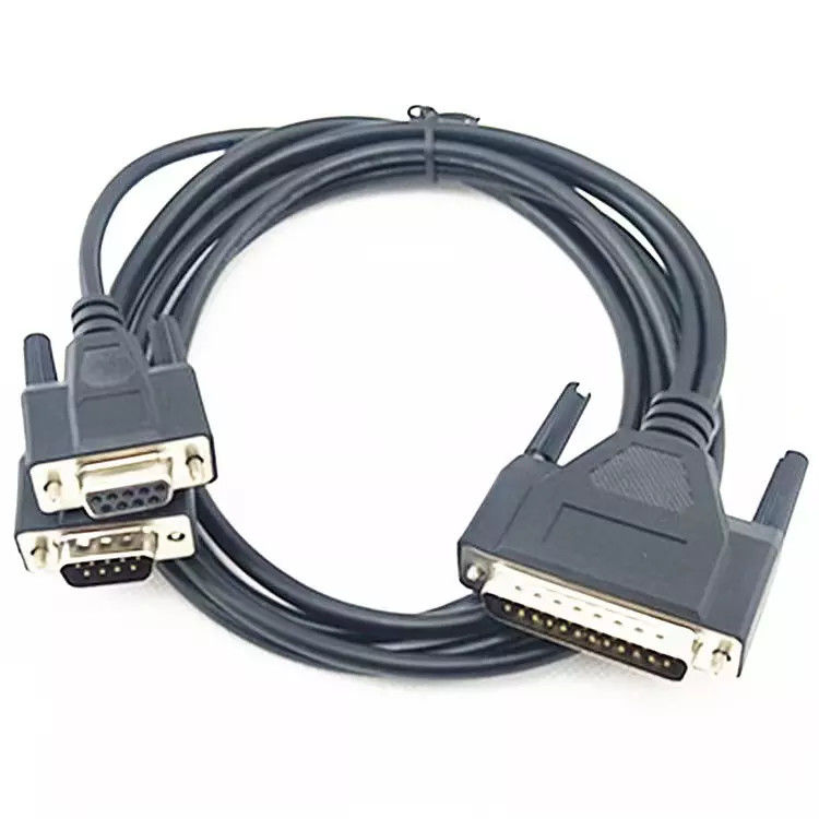 DB9M - DB25M Bilgisayar Yazıcı Kablosu DB25 Erkek - DB9 Dişi Uzatma Kablosu OEM ODM