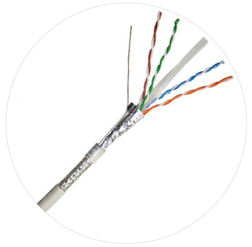 0.57mm Ağ Yama Kabloları Cat 6 Bükülmüş 4 Çift Kablo 250Mhz 1000ft 24awg
