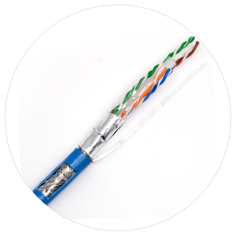 0.57mm Ağ Yama Kabloları Cat 6 Bükülmüş 4 Çift Kablo 250Mhz 1000ft 24awg