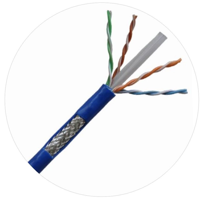 0.57mm Ağ Yama Kabloları Cat 6 Bükülmüş 4 Çift Kablo 250Mhz 1000ft 24awg