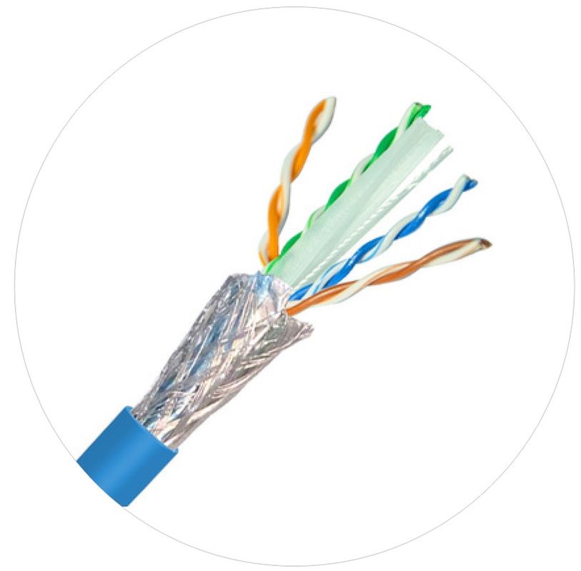 0.57mm Ağ Yama Kabloları Cat 6 Bükülmüş 4 Çift Kablo 250Mhz 1000ft 24awg