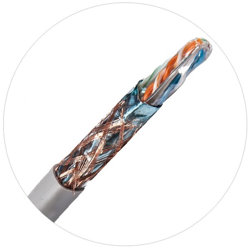 0.57mm Ağ Yama Kabloları Cat 6 Bükülmüş 4 Çift Kablo 250Mhz 1000ft 24awg