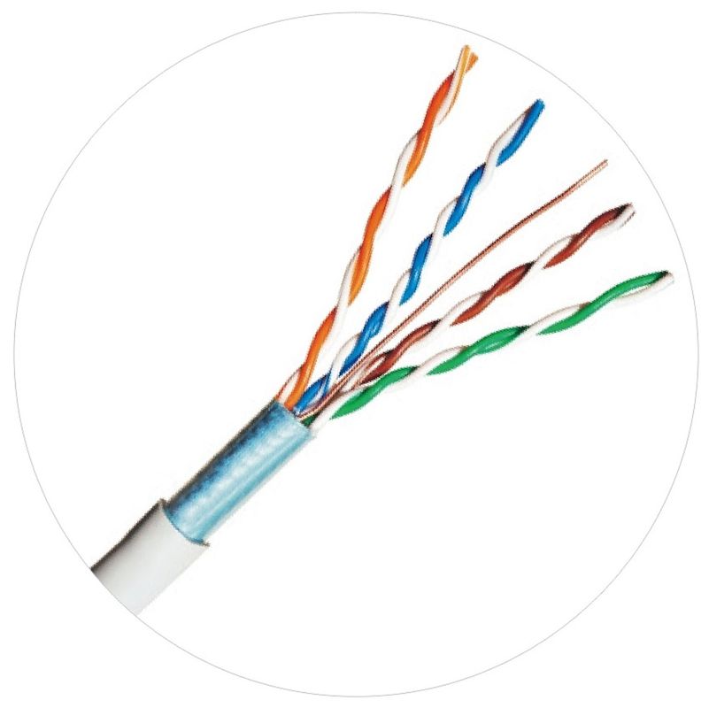 100MHz FTP UTP Ağ Yama Kabloları 4pr 24awg Cat5e LDPE LSZH LSOH Ceket