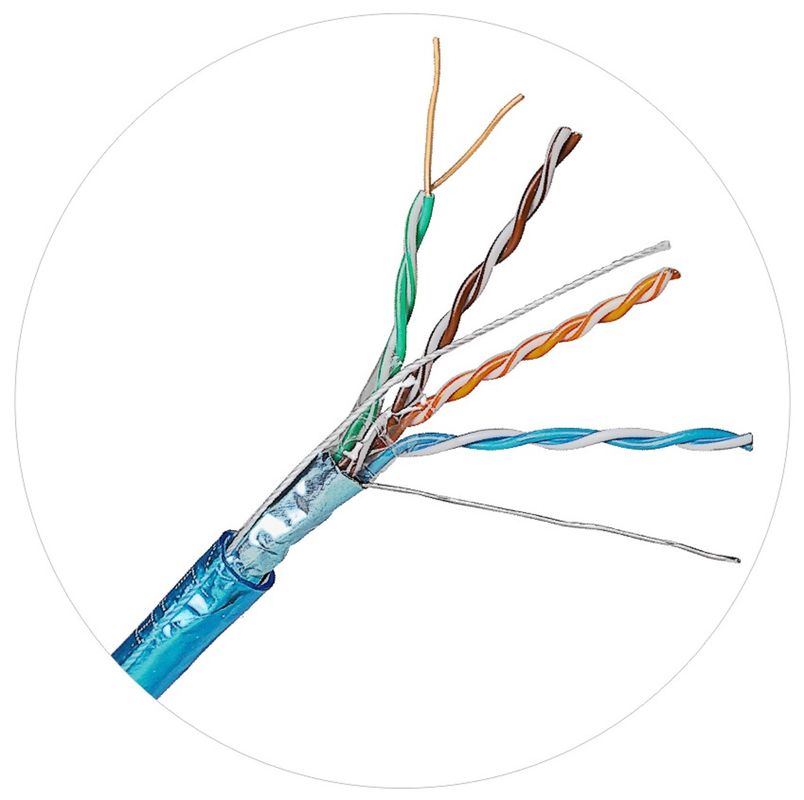 100MHz FTP UTP Ağ Yama Kabloları 4pr 24awg Cat5e LDPE LSZH LSOH Ceket