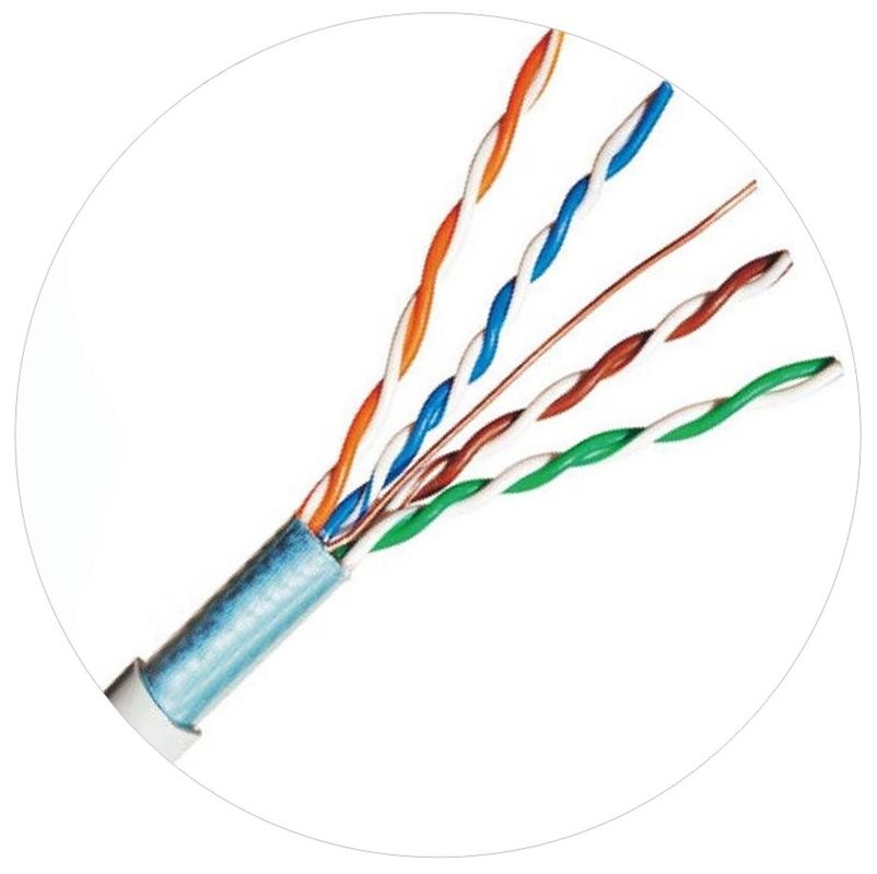 100MHz FTP UTP Ağ Yama Kabloları 4pr 24awg Cat5e LDPE LSZH LSOH Ceket