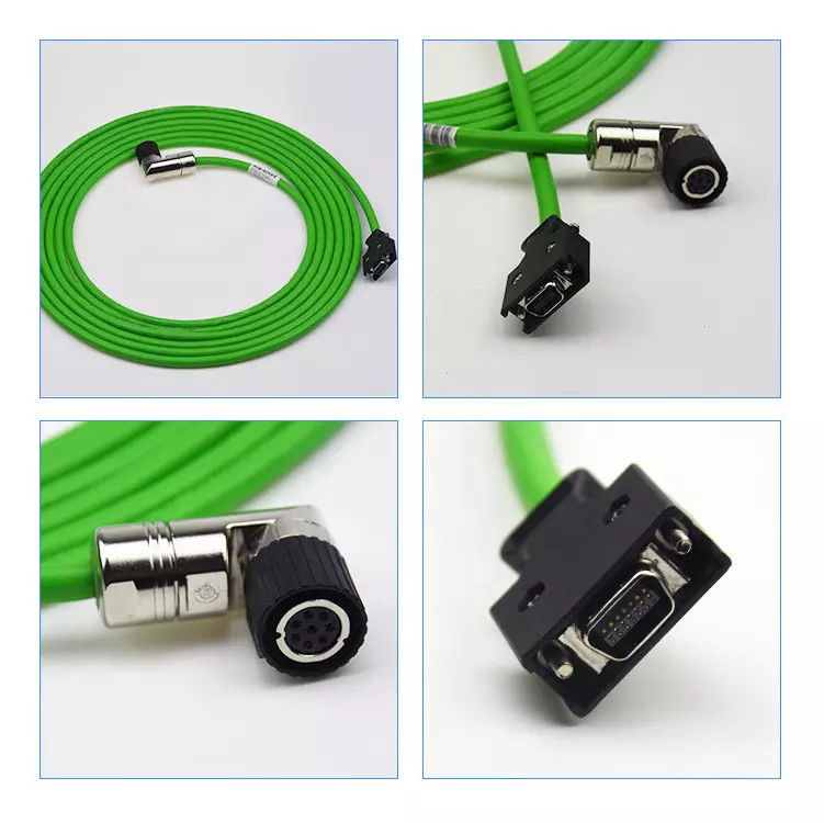 IP67 M23 Servo Motor Pirinç Nikel Kaplama için 19 Pin Enkoder Kablosu