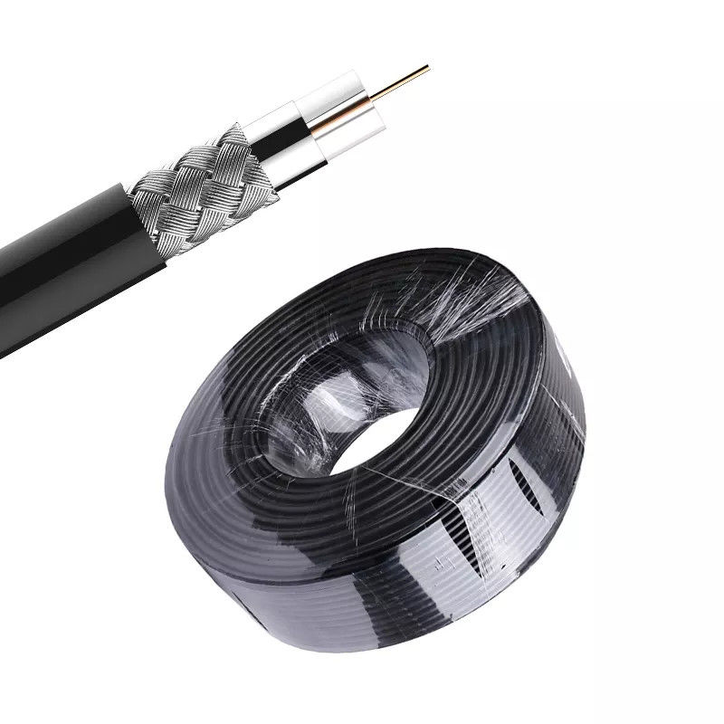İnternet XLPE İzolasyonu için 75 Ohm 100 Ohm LSZH Ceket Rg6 Koaksiyel Kablo