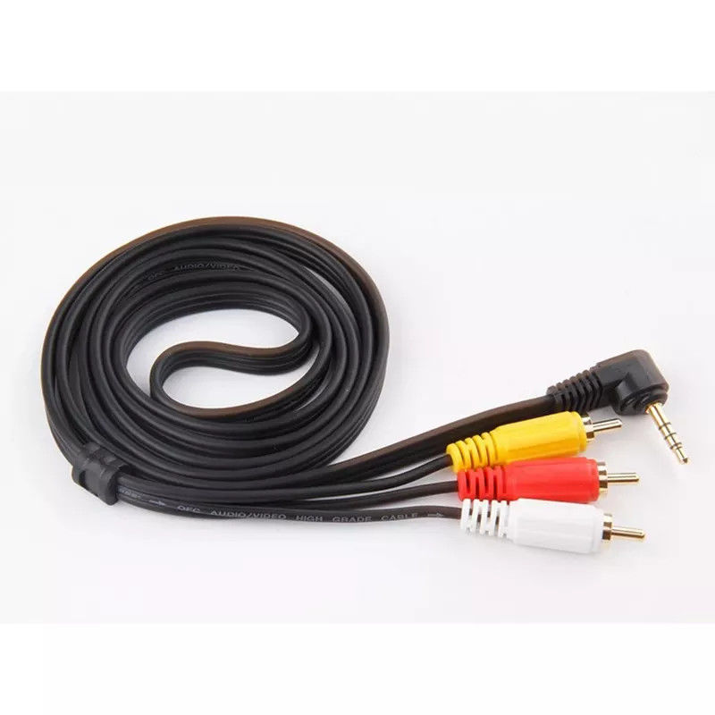 TV DVD RCA için 3.5 MM Jak Ses Video Kablolarına Bakır RCA