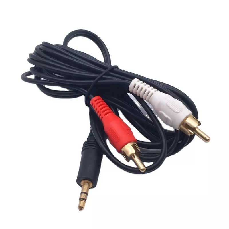 TV DVD RCA için 3.5 MM Jak Ses Video Kablolarına Bakır RCA