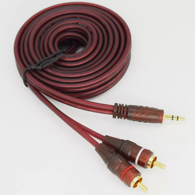 DVD Oynatıcı Ses Video Kabloları 3.5mm Stereo Erkek - 2 Rca Erkek Ses Kablosu