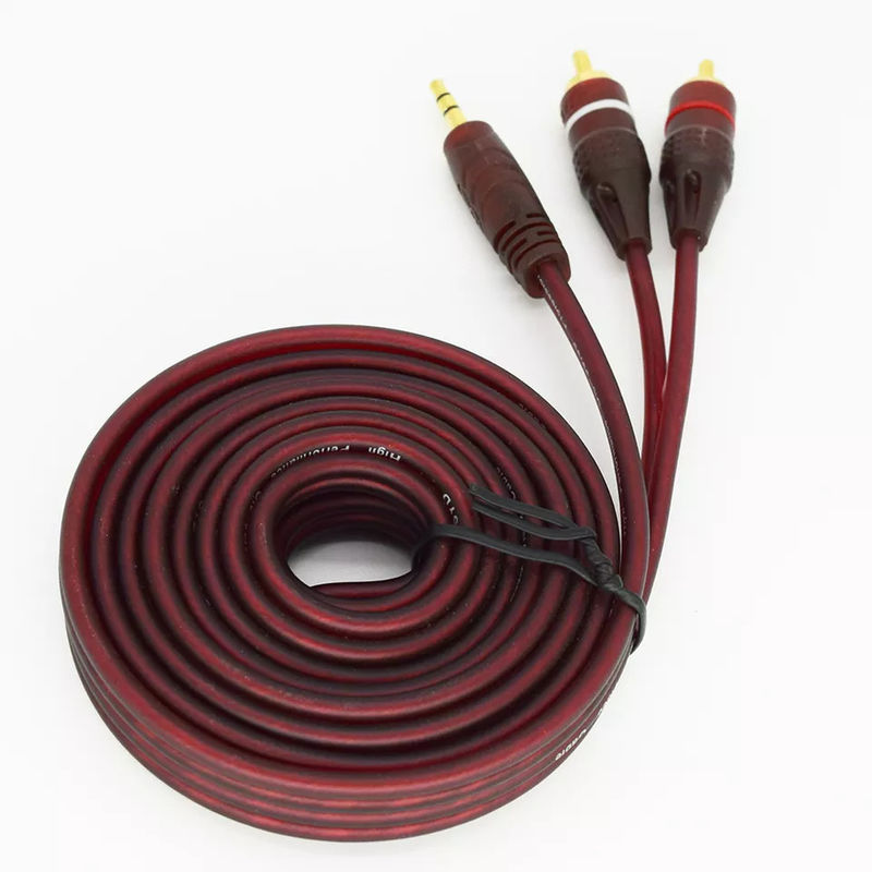 DVD Oynatıcı Ses Video Kabloları 3.5mm Stereo Erkek - 2 Rca Erkek Ses Kablosu