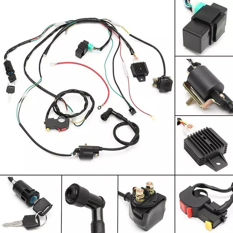 PVC 50 Çekirdek TE Molex Kamyon Otomotiv Kablo Demeti Gümüş Kaplama