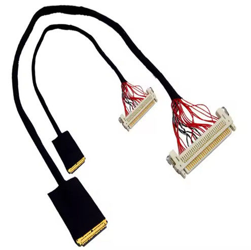 HRS DF13-30DS-1.25C To DF14-20S-1.25C 20pin 30 Pin 40 Pin 50 Pin 60pin LCD Panel için Özel Lvds Kablo Montajı