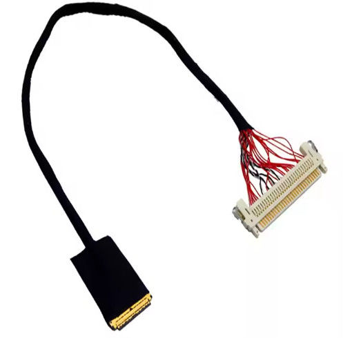 HRS DF13-30DS-1.25C To DF14-20S-1.25C 20pin 30 Pin 40 Pin 50 Pin 60pin LCD Panel için Özel Lvds Kablo Montajı