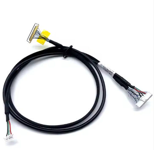 Elektronik Uygulama Siyah Özel LVD'ler Kablo Harness LCD Kablo Montajı Ekran Paneli için