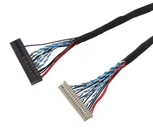 100% Test 1.25mm 2.0mm Pitch 20 30 40 Pin Connector LVDS Shielded Wire LCD Display Kablo Montajı