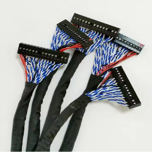100% Test 1.25mm 2.0mm Pitch 20 30 40 Pin Connector LVDS Shielded Wire LCD Display Kablo Montajı