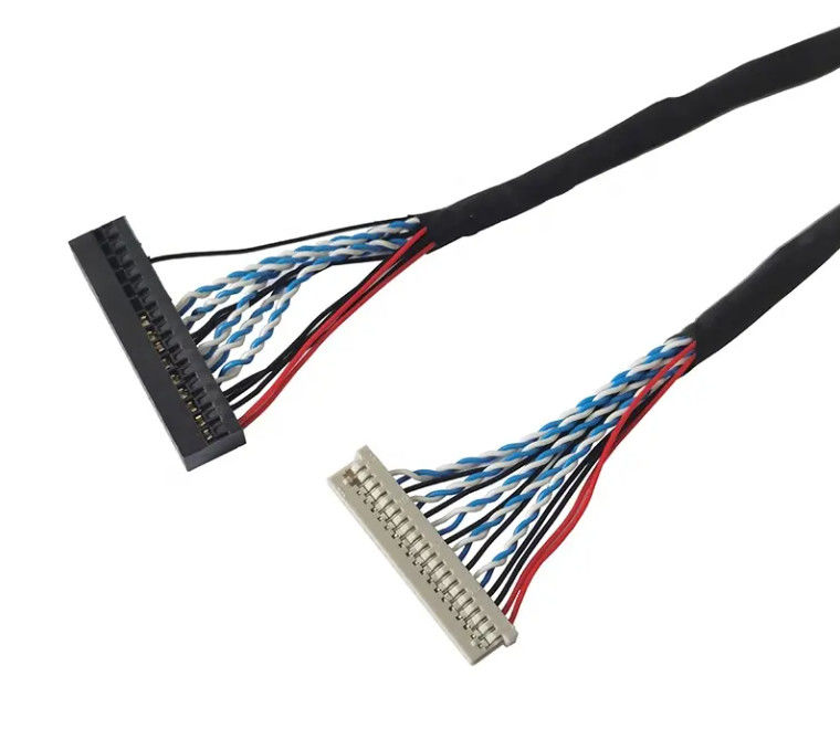 1.25mm 2.0mm Pitch 20 30 40 Pin Connector LVDS Shielded Wire LCD Display Kablo Montajı
