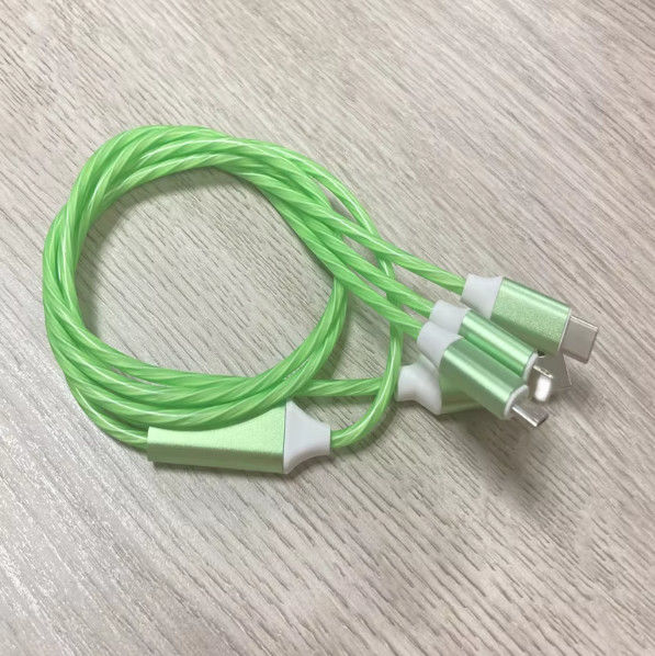 Sıcak satış fabrika fiyatı 3 in 1 USB kablosu gece aydınlatmak ve tarih transfer ışıltı kablosu