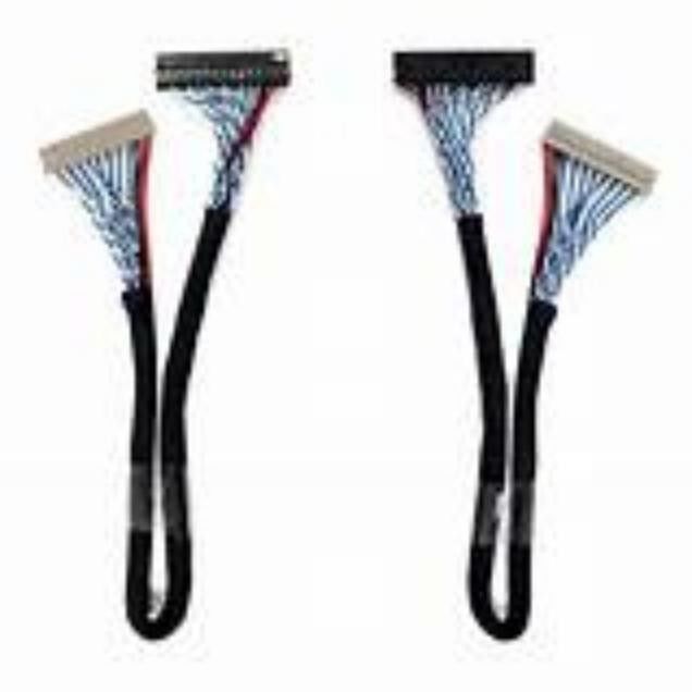 Siyah bağlantı tipi siyah olan LVDS düşük voltajlı ekran seri kablosu