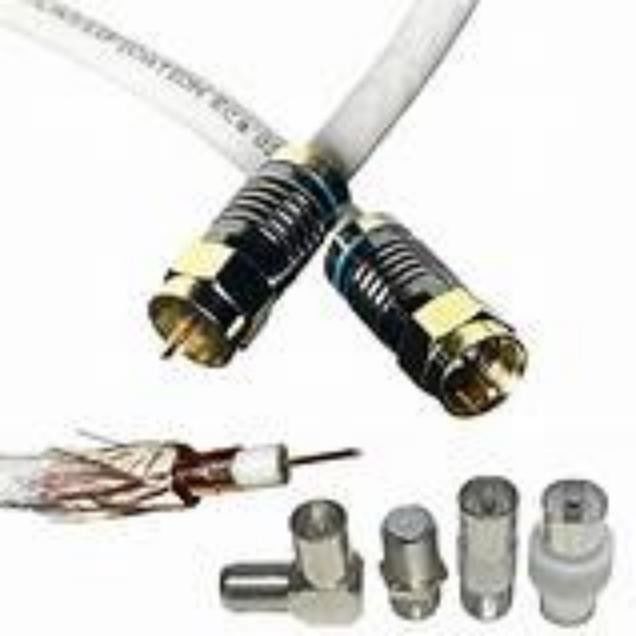 PVC ceket malzemesi ile yüksek voltajlı iletim koaksiyel kablosu 50 Ohm Impedans Uzunluğu 100 Metre