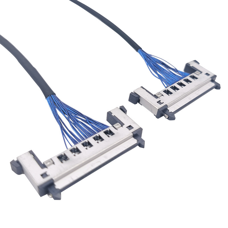 Ultra İnce Koaksiyel LVDS Ekran, LED Ekran Gümüş Kaplamalı Tel Çözümleri İçin Yüksek Hassasiyetli Özel Kablo