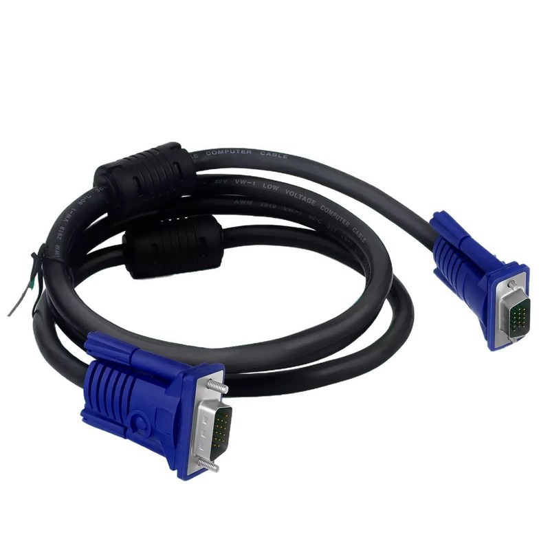 Custom Cable Wholesale 3+2 15 Pin Male To Male Vga Cable 3+2 Vga To Vag Cable With Blue Plug Wire Harness Manufacturers