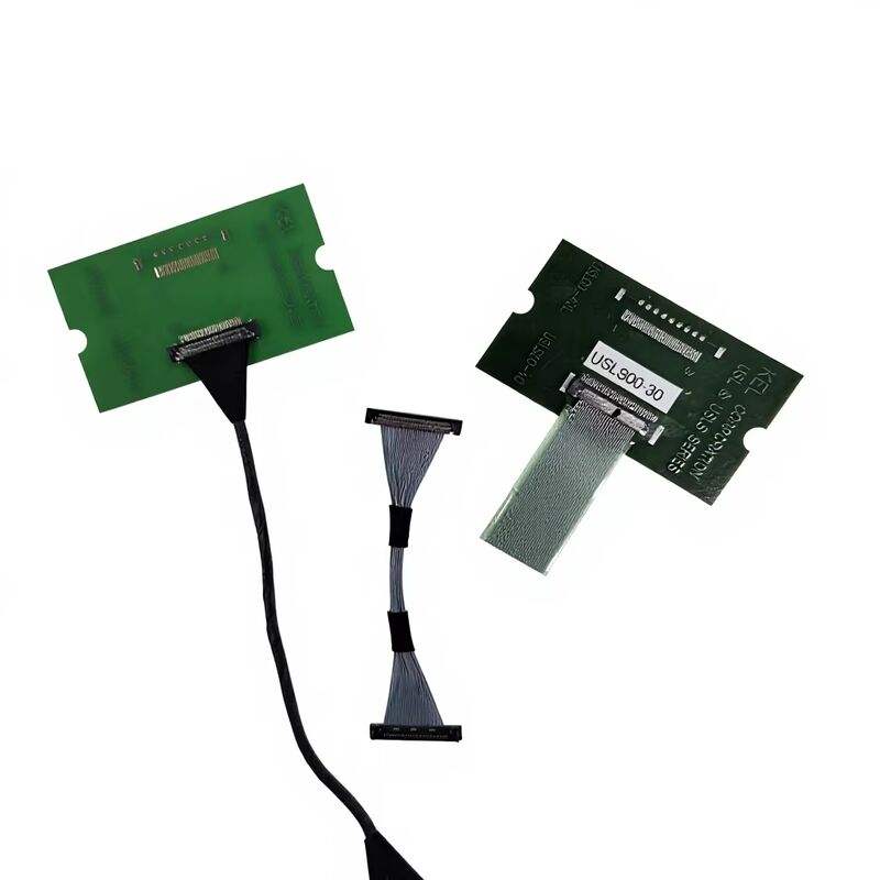 USLS20-30-010-B 30 Pin Mikro Koaks LVDS Kablosu, 0.4mm Adımlı Özel Montaj ile Yüksek Hızlı İletim İçin