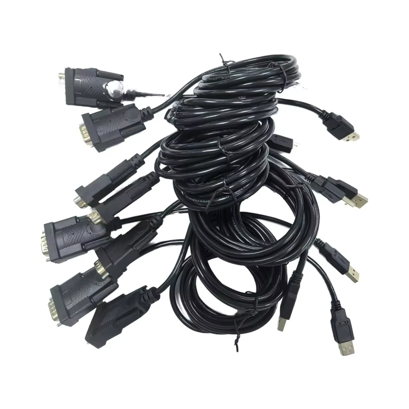 Özel USB'den DB9'a RS232 Kablosu Prolific PL230/FT231X/FX232RI Çipleri PVC yalıtımıyla Elektronik Bilgisayar Kullanım Kablo Montajı
