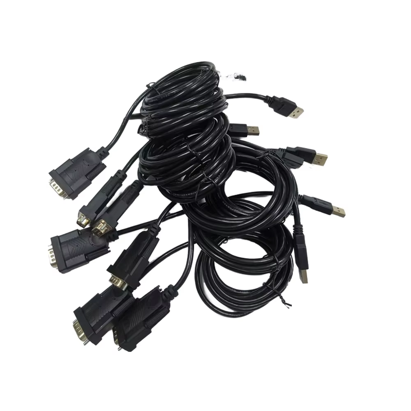 Özel USB'den DB9'a RS232 Kablosu Prolific PL230/FT231X/FX232RI Çipleri PVC yalıtımıyla Elektronik Bilgisayar Kullanım Kablo Montajı