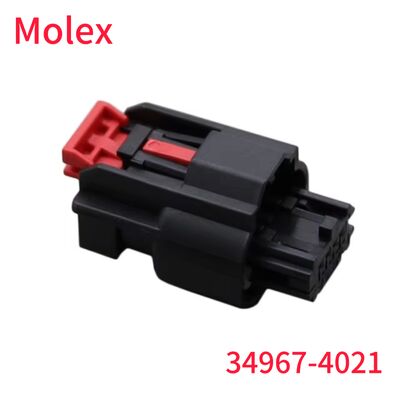 Molex 34967-4021 Kırmızı Kilitleme Klipli Dört Tırnaklı Siyah Otomobil Bağlantı Evi, Orijinal Molex Bağlantısı