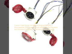Tıbbi görüntüleme cihazları için özel kablo tasarımı yüksek esnekliğe sahip yalıtım ve güvenilir veri aktarımı için hassas konektörlere sahip biyolojik uyumlu, EMI koruma kabloları